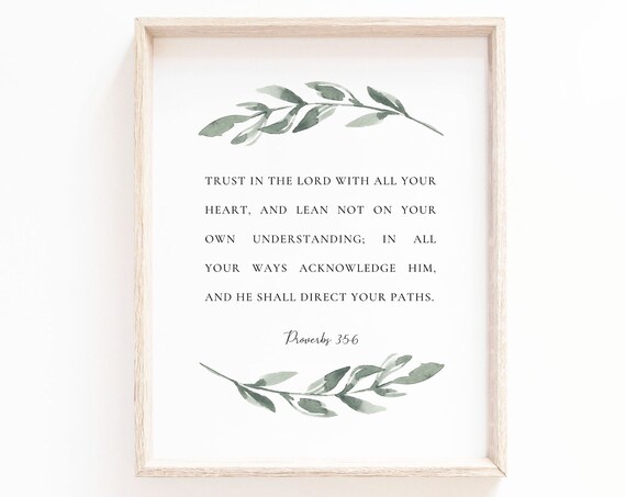 Proverbs 35 6 Trust In The Lord With All Your Heart
