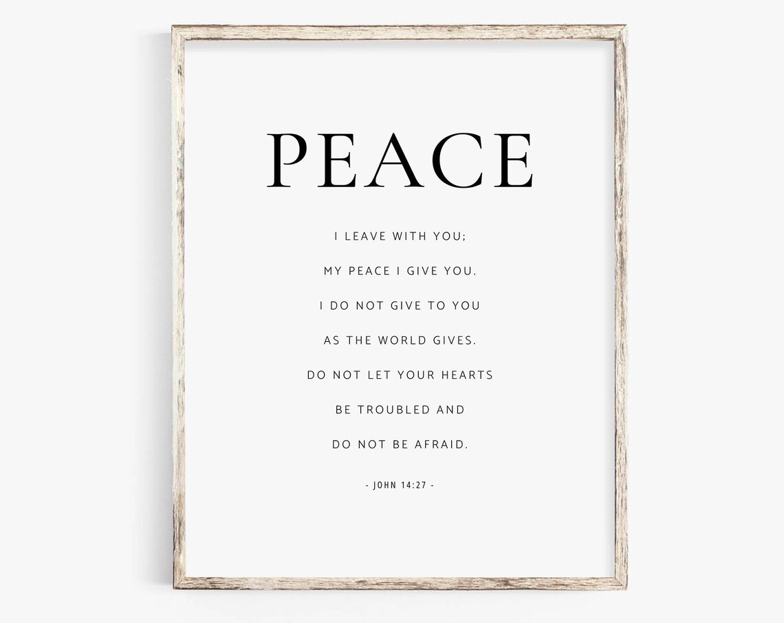 John 14:27 Peace I Leave With You, Scripture Sign - Image 2