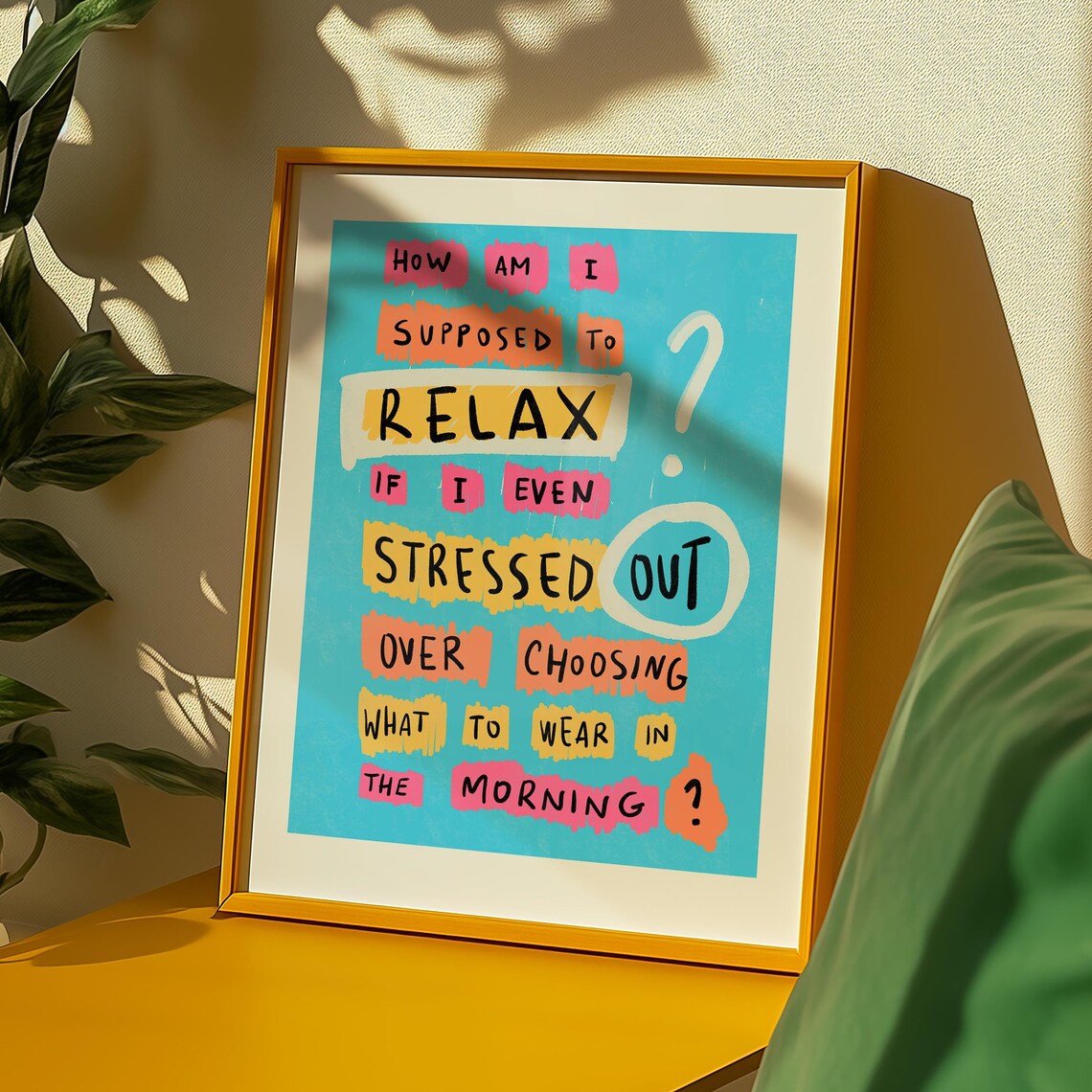 Funny Bold Typography, Relatable Home Office Humor