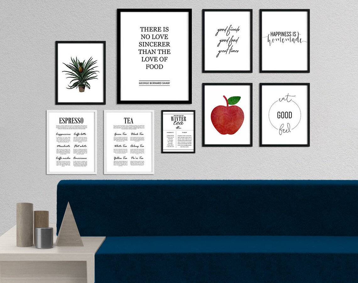 Nom Nom Nom Kitchen Art Print, Black And White - Image 2