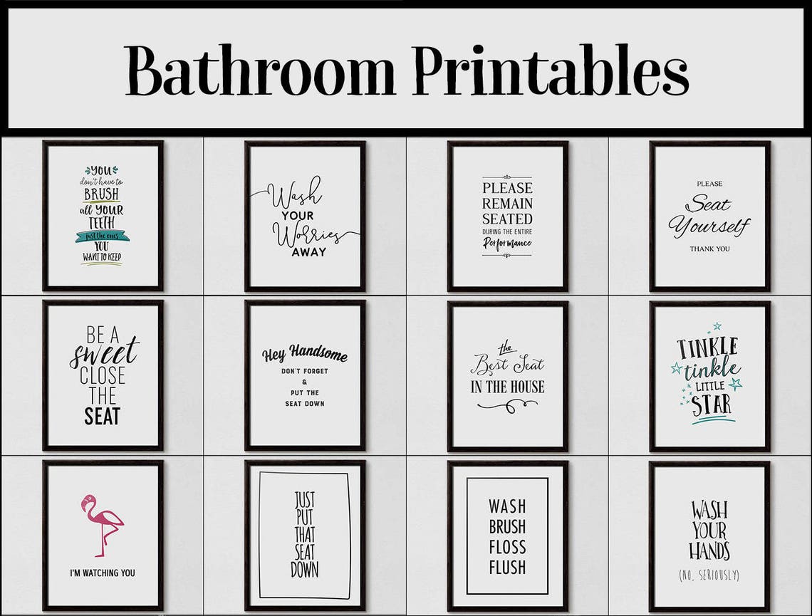 You Don't Have to Brush All Your Teeth Funny Bathroom Quote Poster - Image 2