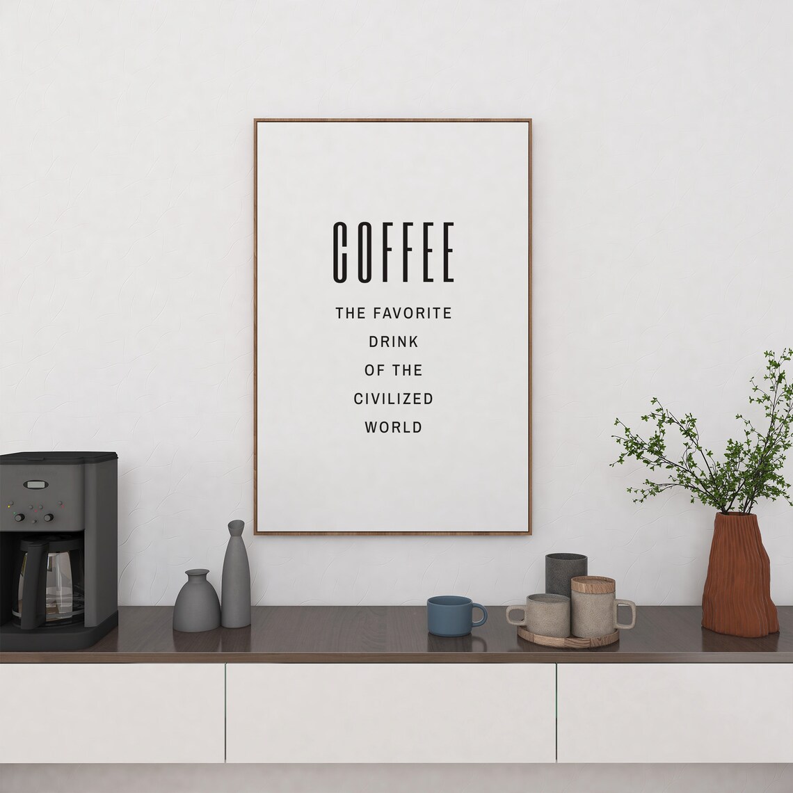Coffee The Favorite Drink Of The Civilized World Minimalist Poster - Image 2