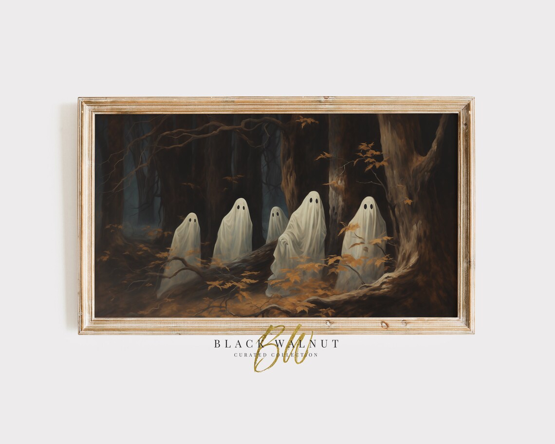 Halloween Frame Tv Ghost Art Ghosts In Woods Frame Tv Halloween Decor Moody Forest Fall Tv Screensaver Instant