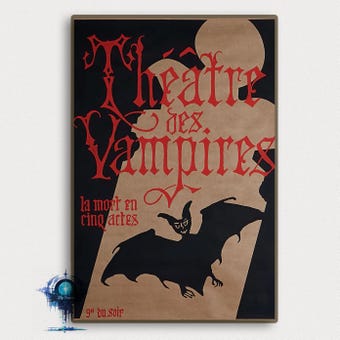 Interview With A Vampire Theatre Des Vampires Movie Poster High Definition Canvas Art Print