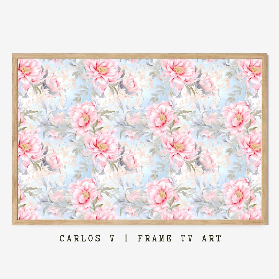 Classic Rose Garden Watercolor Soft Pink Blooms Botanical Poster
