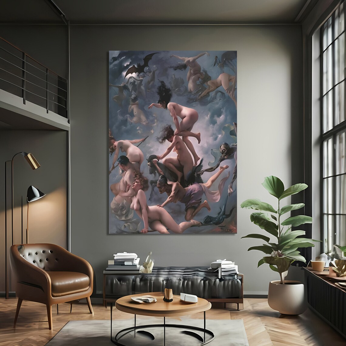 Reverie Of Celestial Beings, Nude Fantasy Art Print - Image 4
