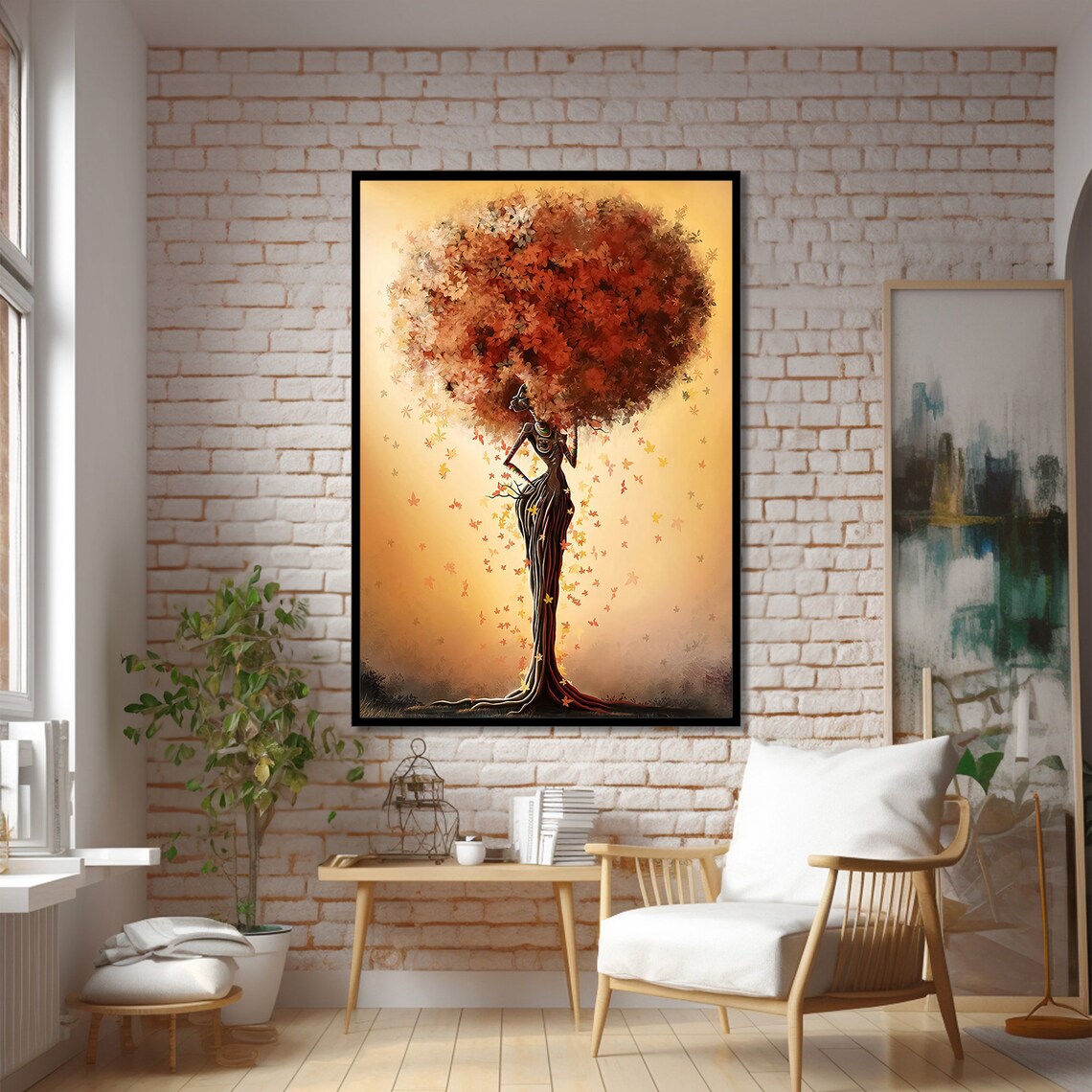 Tree Woman Abstract Modern Art Print, Home Decor - Image 2