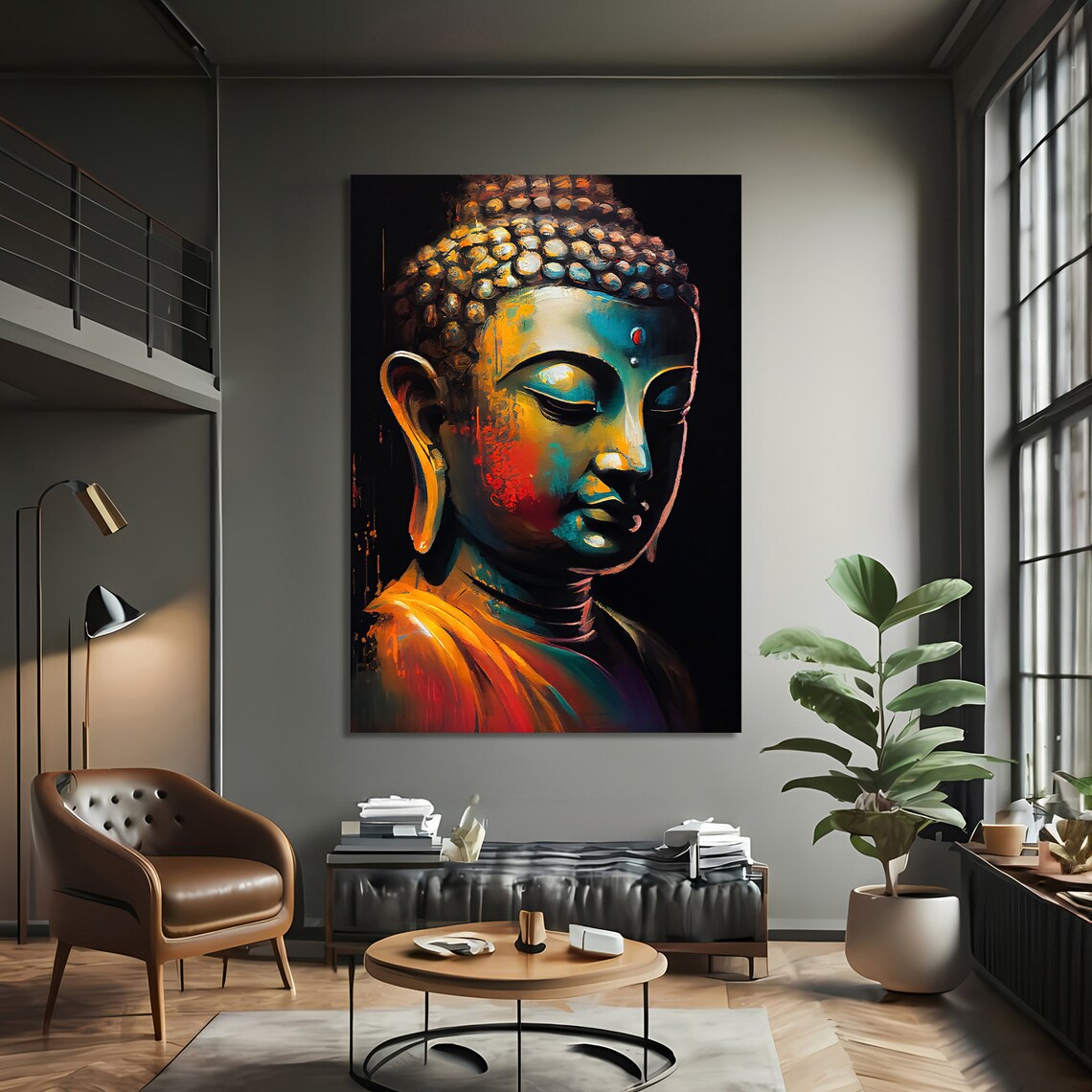 Buddha Painting, Meditative Wall Decor - Image 2