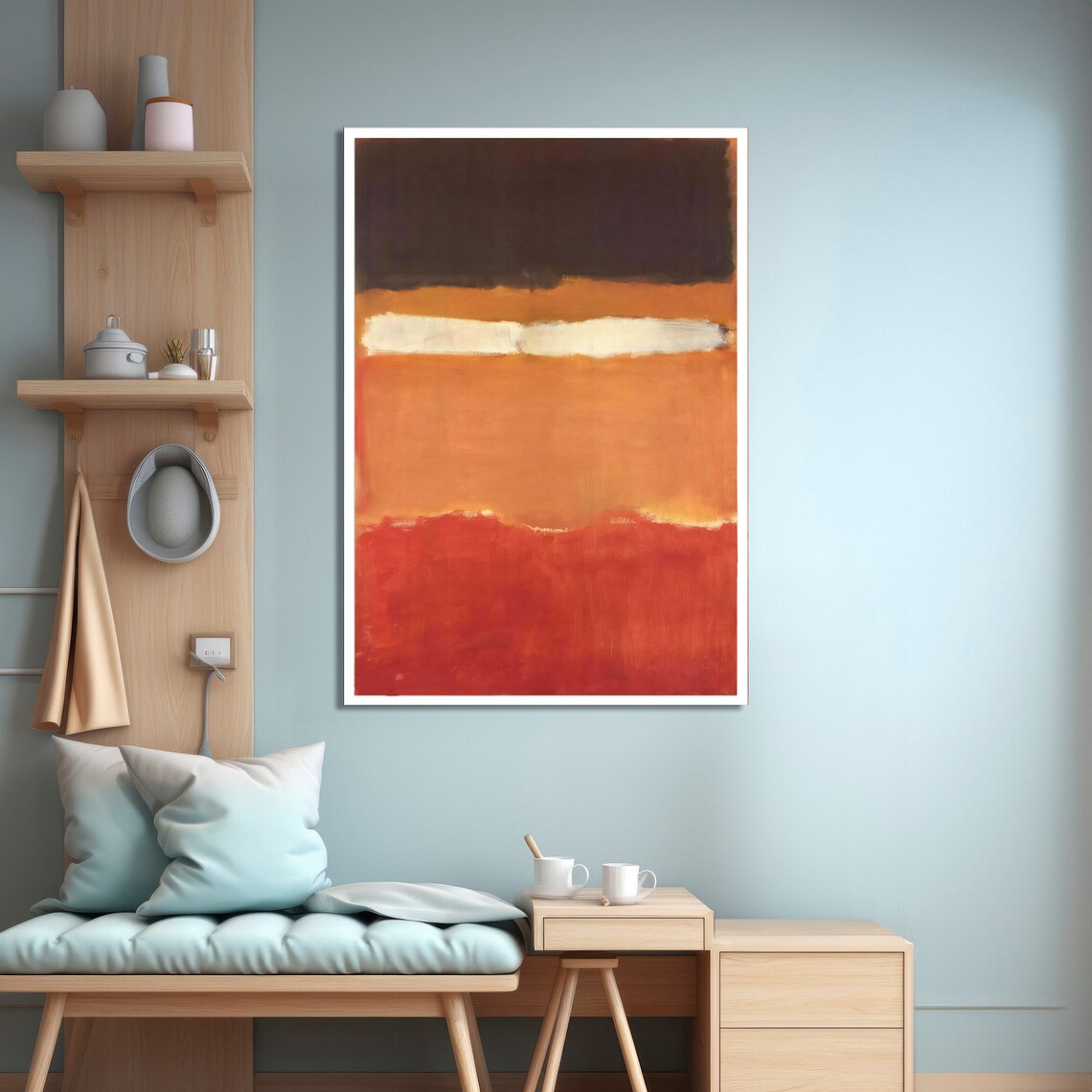 Mark Rokhto Inspired Abstract Art, Warm Tone - Image 4