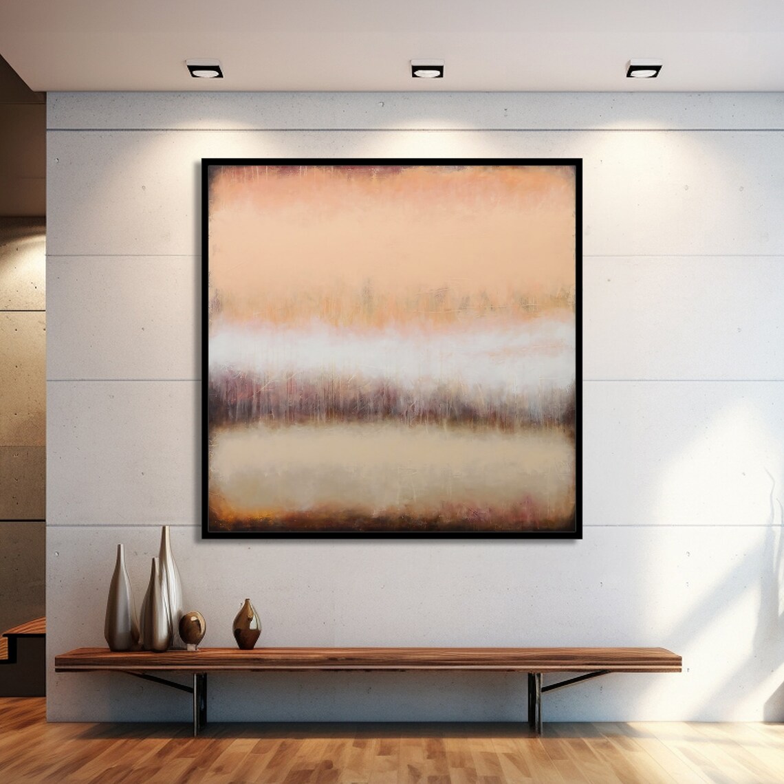 Abstract Earthy Tones Painting, Modern Minimalist Art Print - Image 2