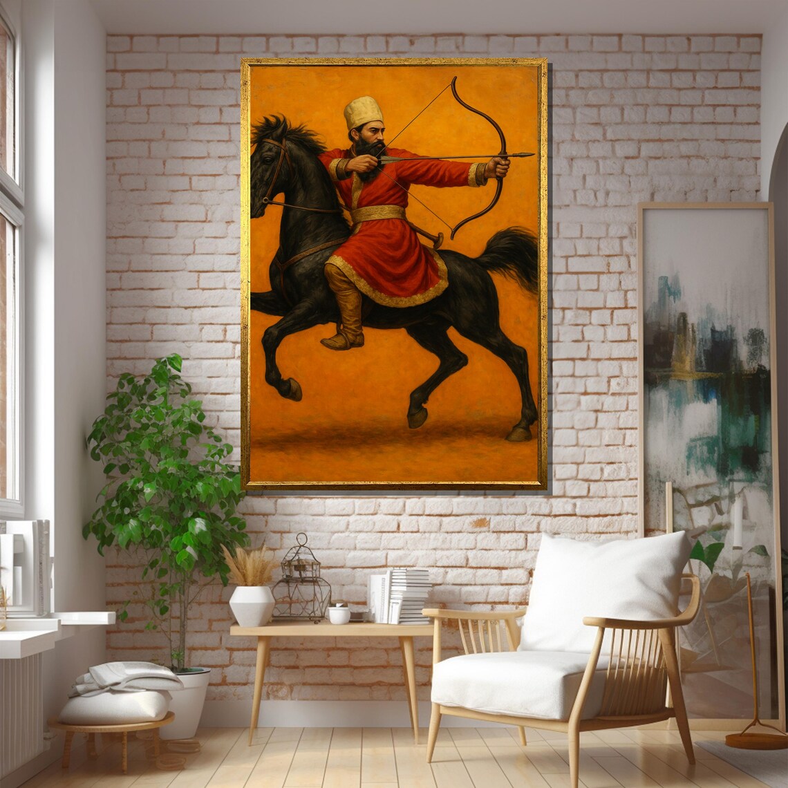 Turkic Archer On Horseback, Office Decor Art Print - Image 5