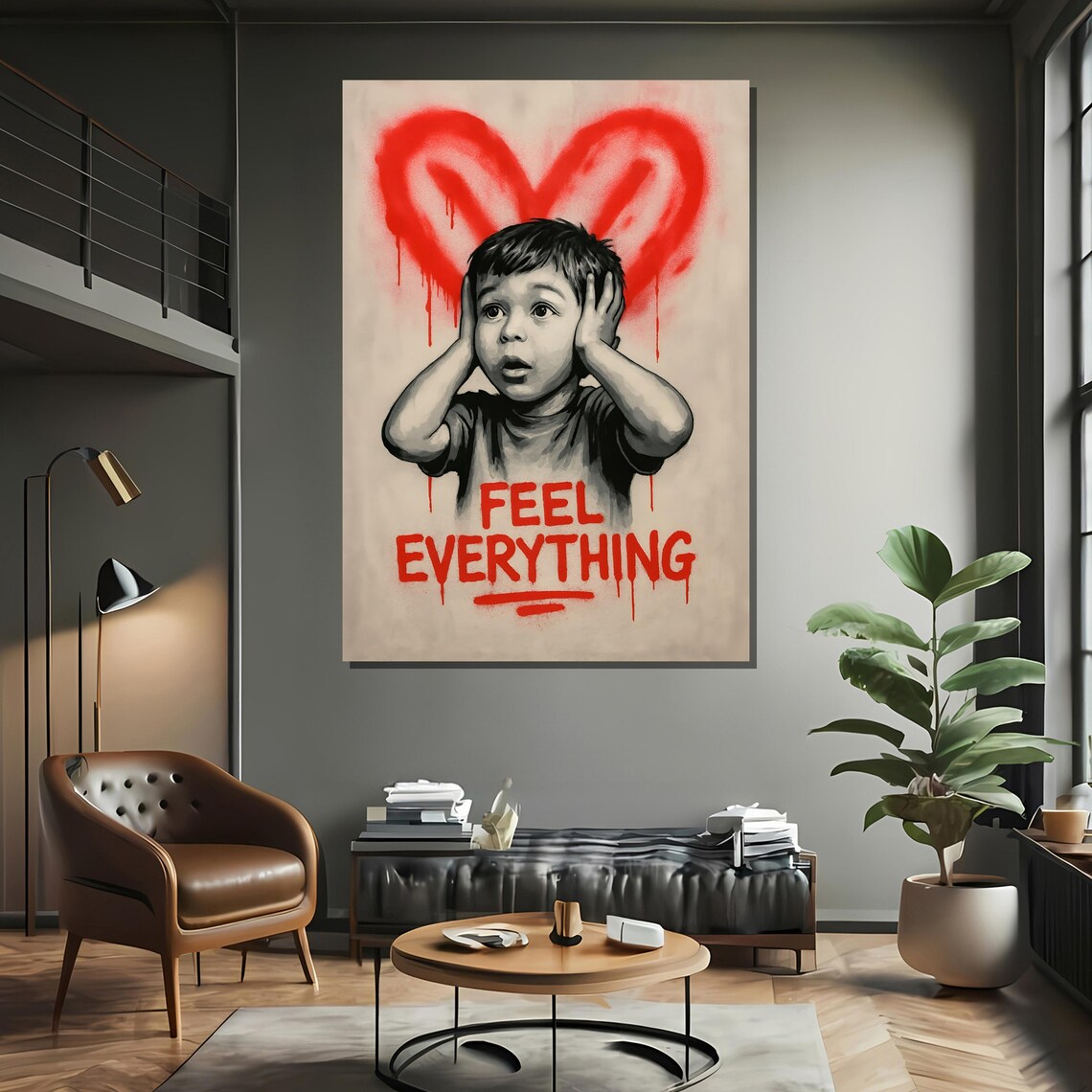 Feel Everything Inspirational Quote Art Print - Image 2