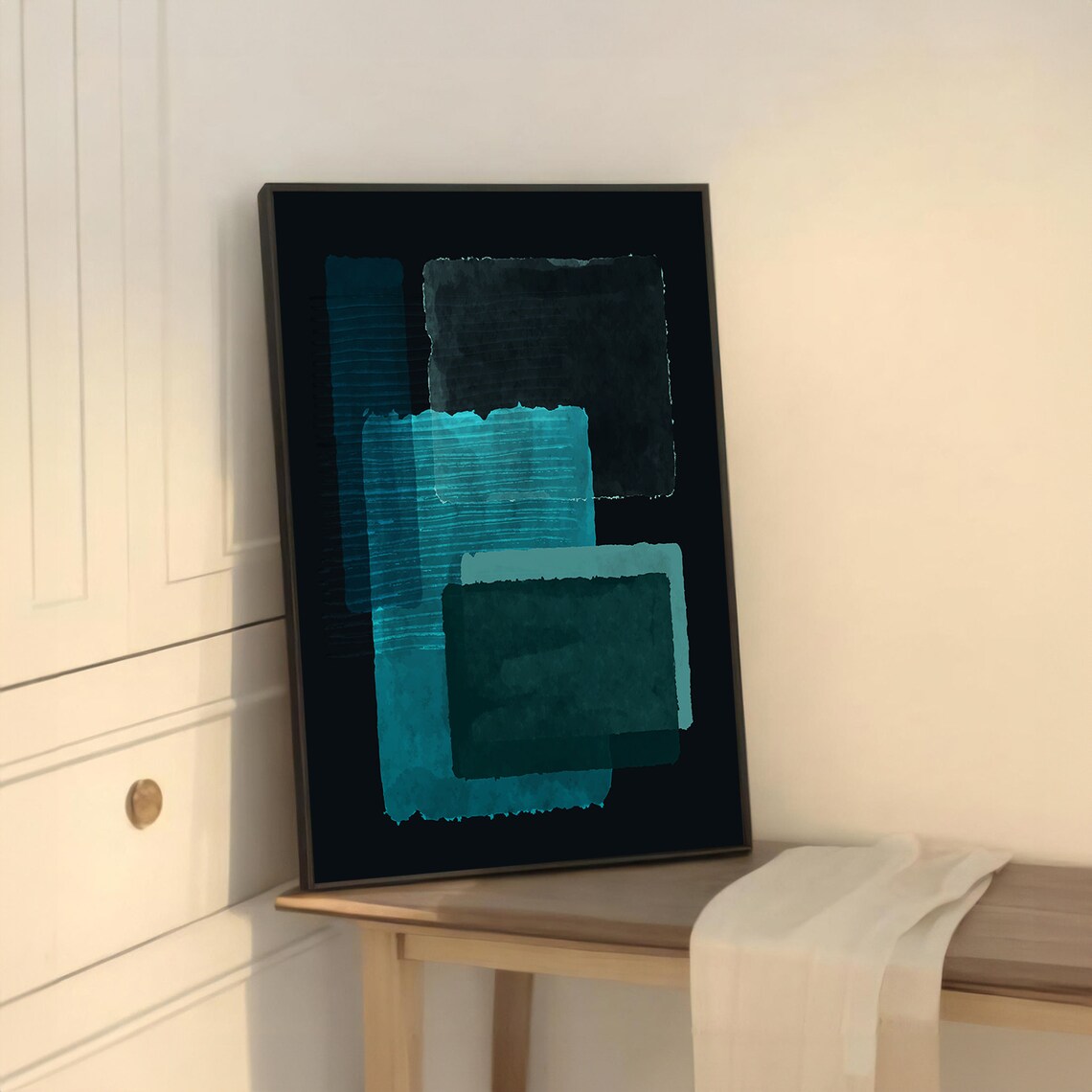 Mark Rothko Style Modern Abstract Geometric Design - Image 5