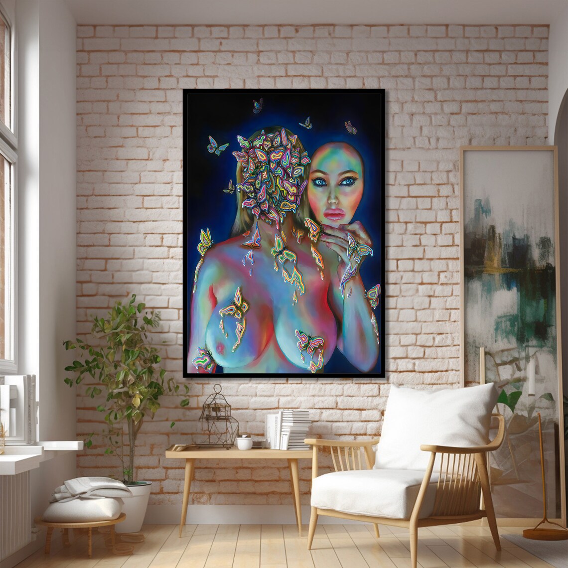 Sensual Butterfly Transformation, Bold Provocative Art - Image 3