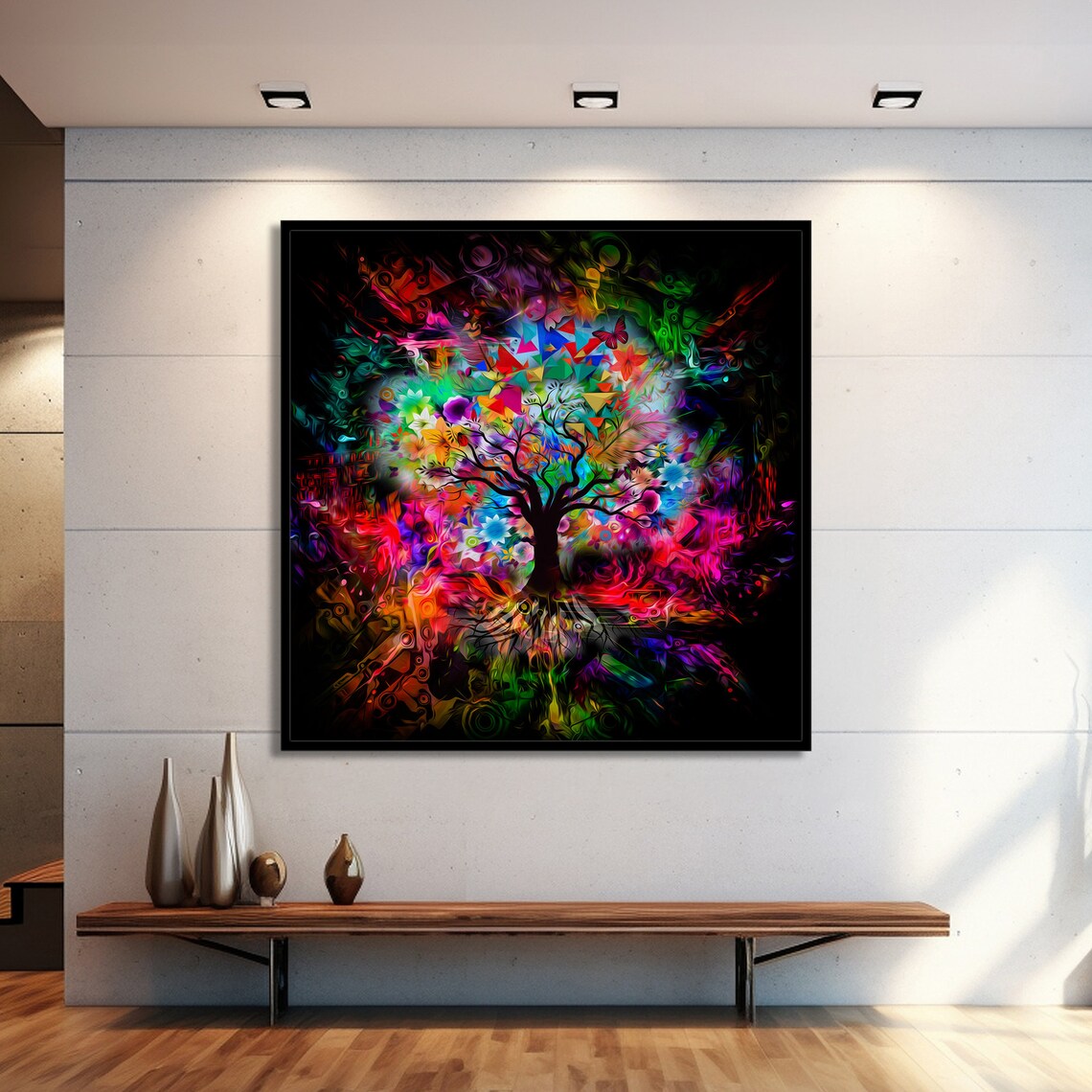 Tree Of Life Abstract Art Print, Vibrant Home Decor - Image 2