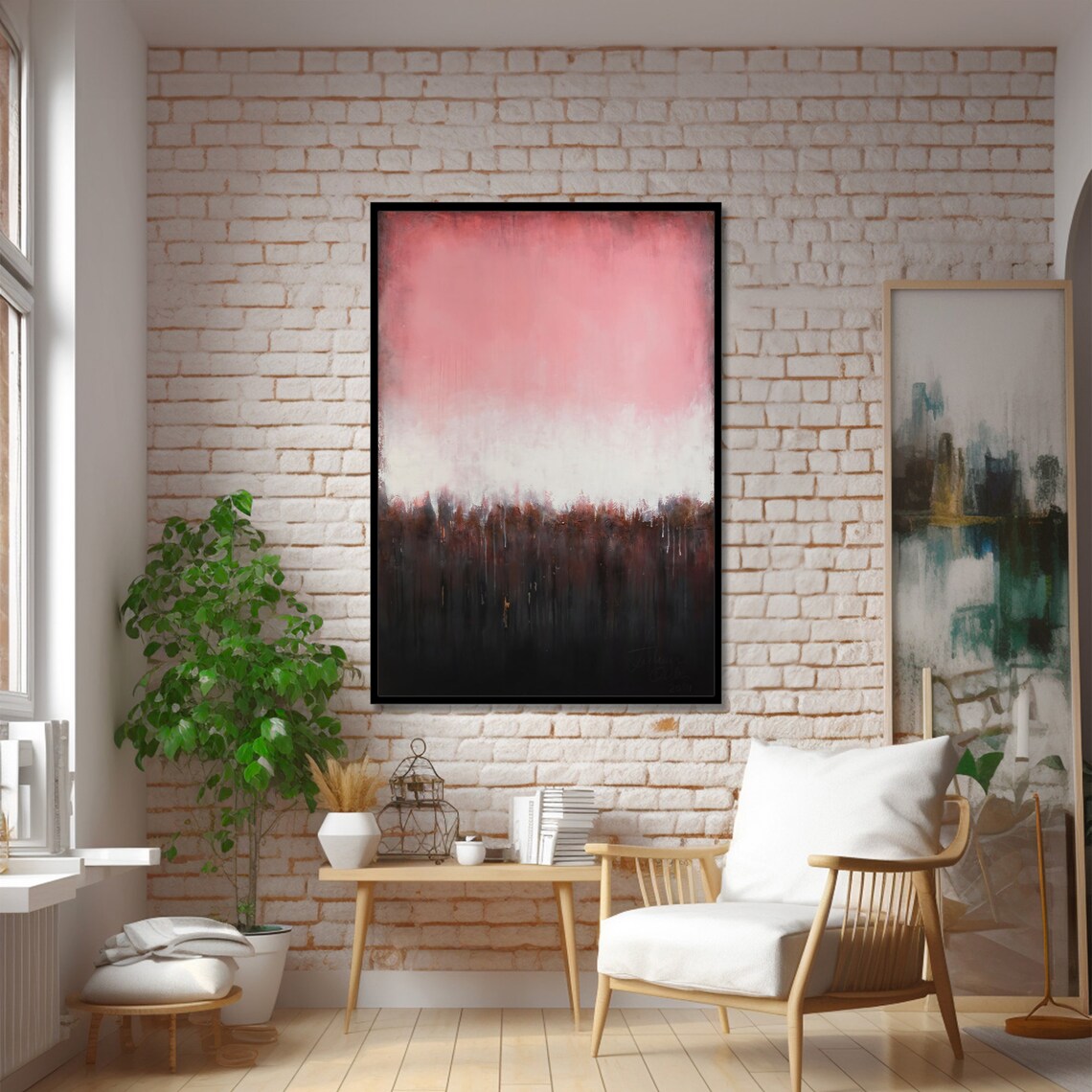 Modern Abstract Painting, Minimalist Home Decor - Image 2