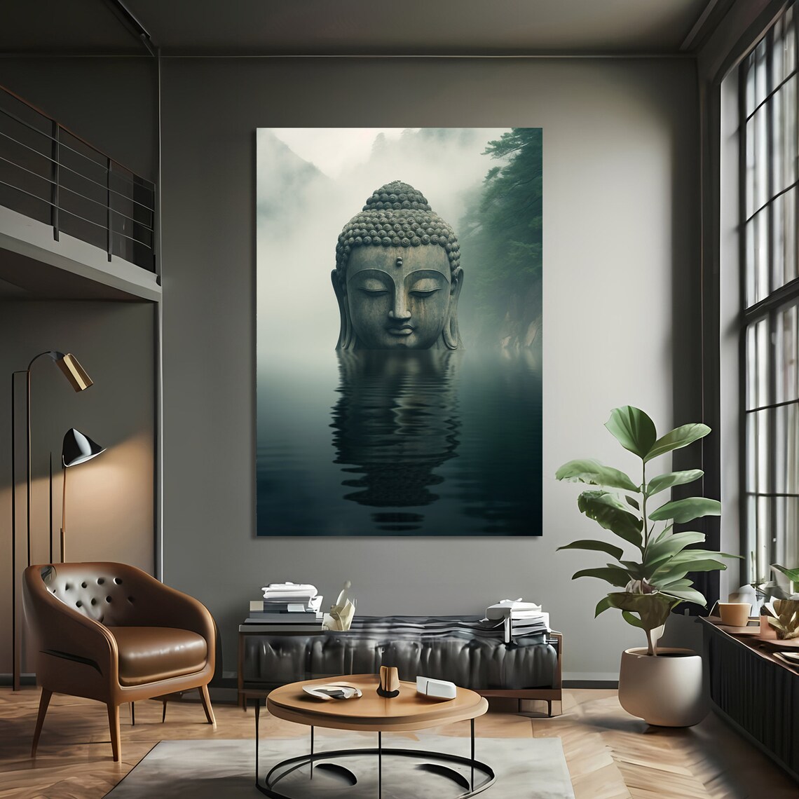 Zen Buddha, Meditative Tranquil Art Print - Image 3