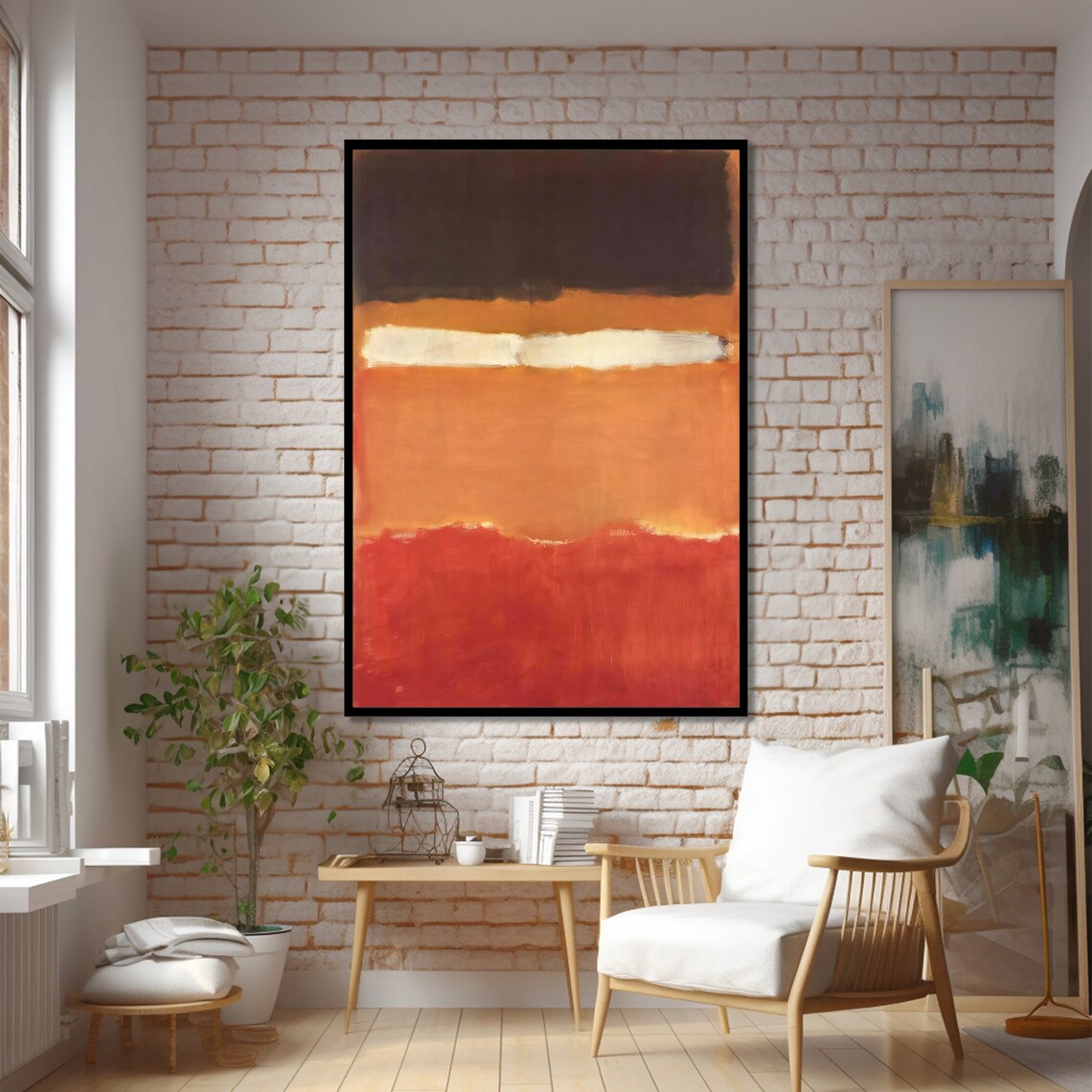 Mark Rokhto Inspired Abstract Art, Warm Tone - Image 2