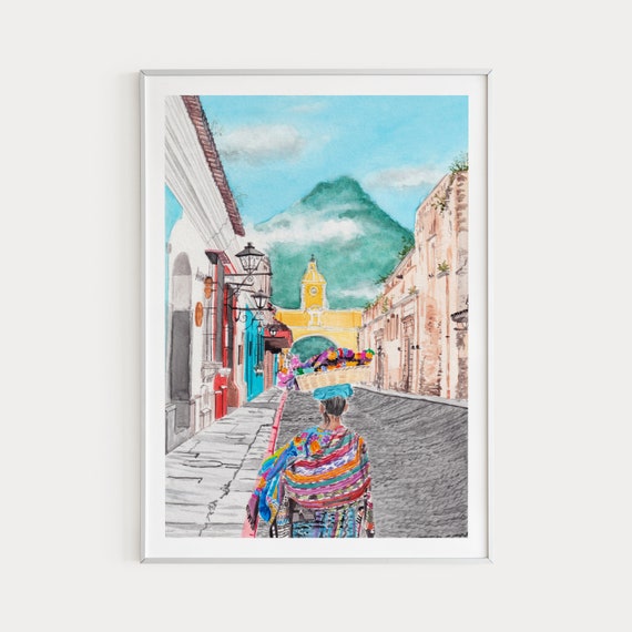 Antigua, Guatemala Travel Poster, Latin America