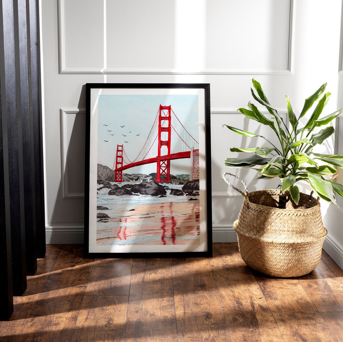 San Francisco Golden Gate Bridge Watercolor Travel Poster - Image 2