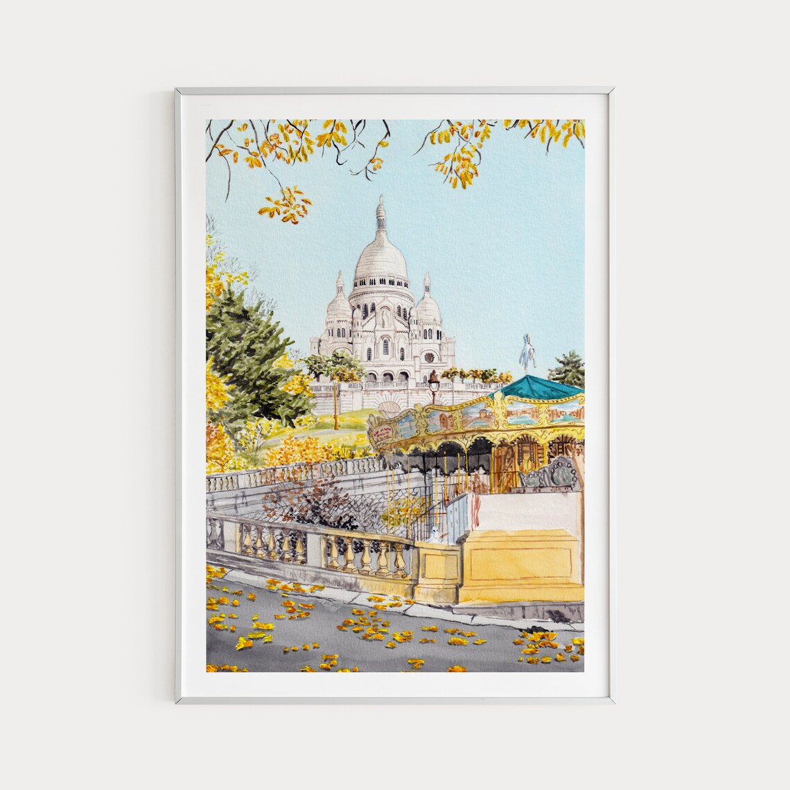 Sacre Coeur Montmartre Paris France Travel Poster