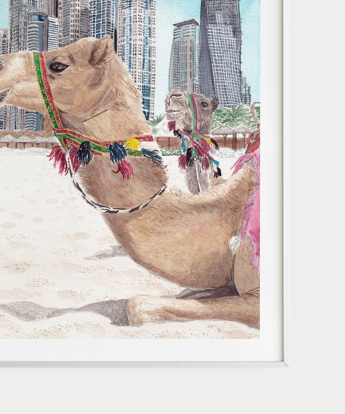 Dubai Cityscape, Jumeirah Beach Travel Poster - Image 3