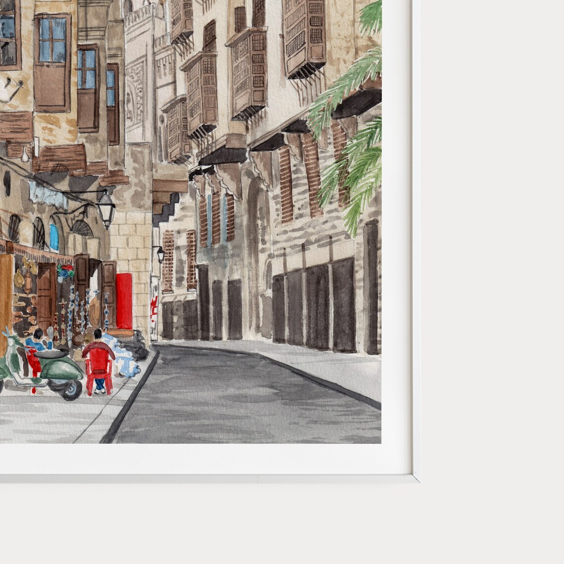 Cairo Watercolor Travel Poster, Egypt Cityscape - Image 3