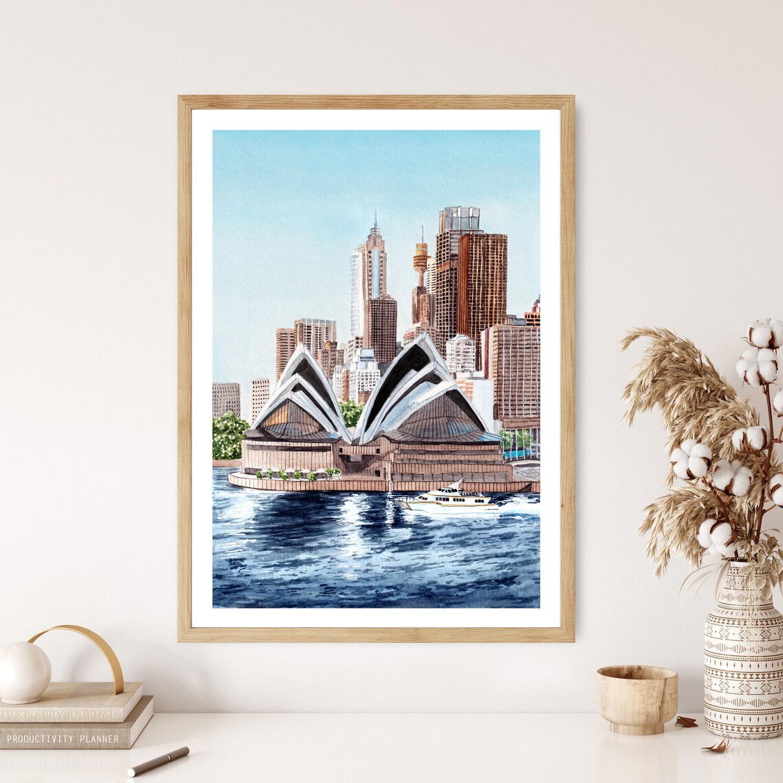 Sydney Australia Cityscape Travel Poster Art Print - Image 2