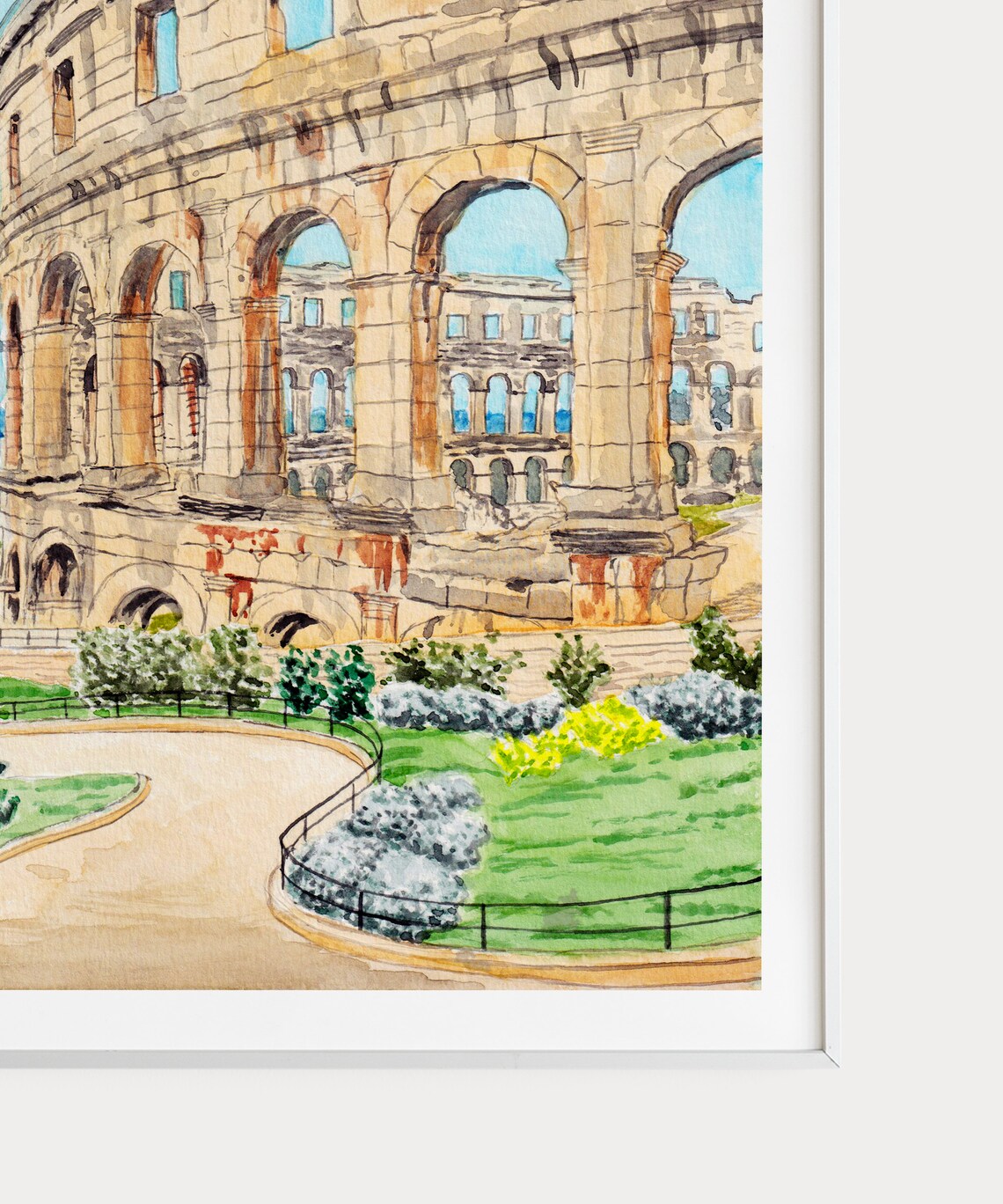 Pula Croatia Cityscape Art Print, Europe Travel - Image 3