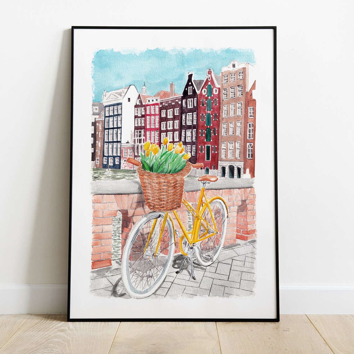 Amsterdam Art Print, Netherlands Cityscape Poster - Image 2