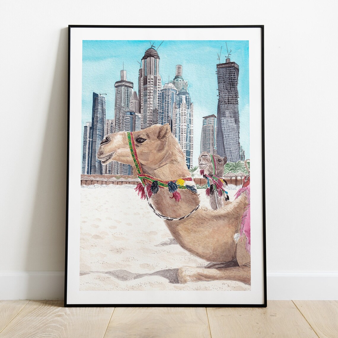Dubai Cityscape, Jumeirah Beach Travel Poster - Image 2