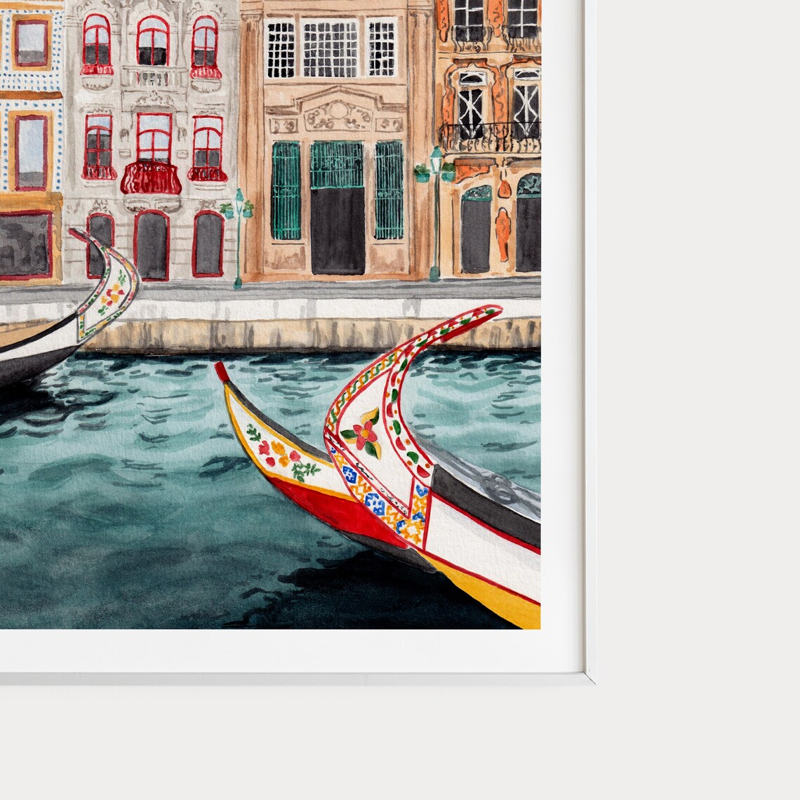 Aveiro Watercolor Travel Poster, Portugal Cityscape - Image 2