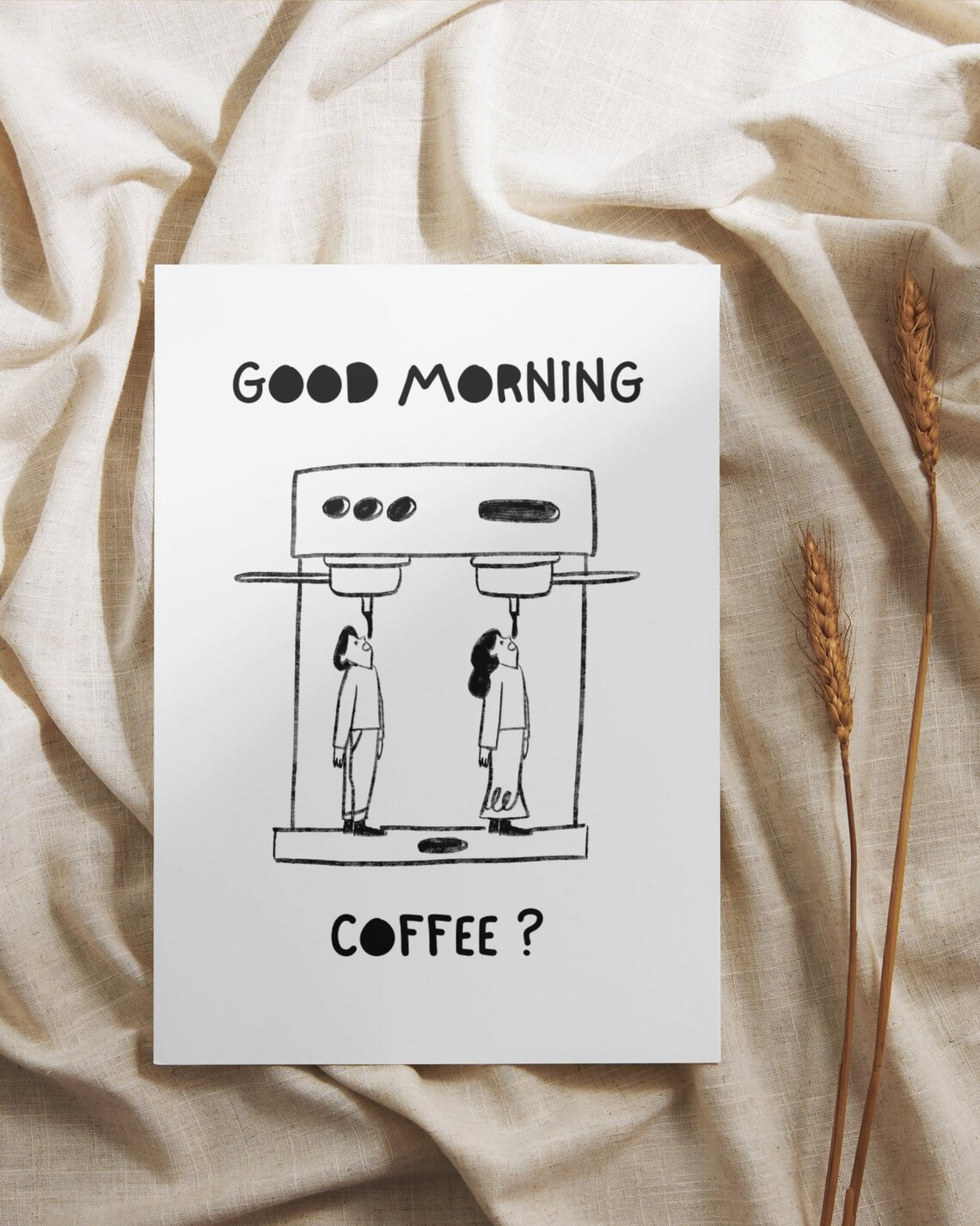 Good Morning Coffee Espresso Cartoon Art Print - Image 2