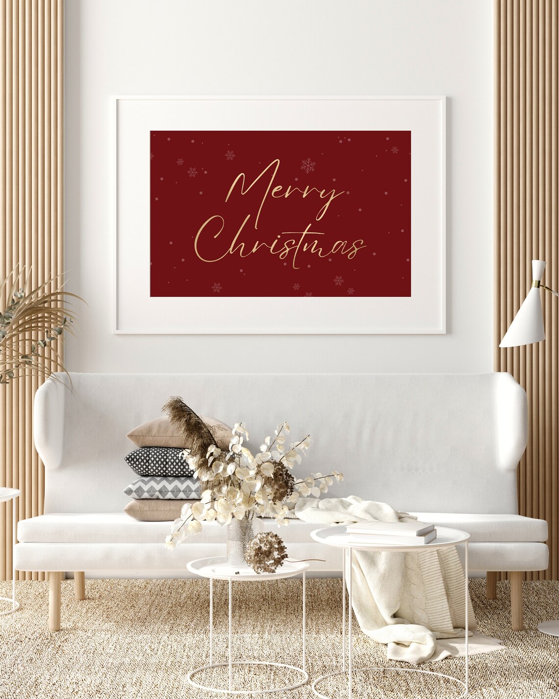 Merry Christmas Sign Art Print, Holiday Decor - Image 2