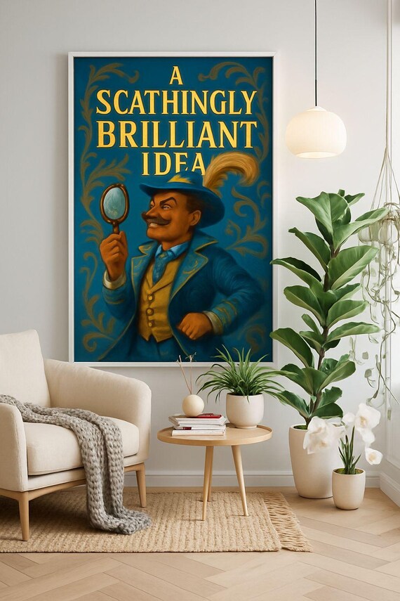 A Scathingly Brilliant Idea Funny Gentleman Quote Art Poster