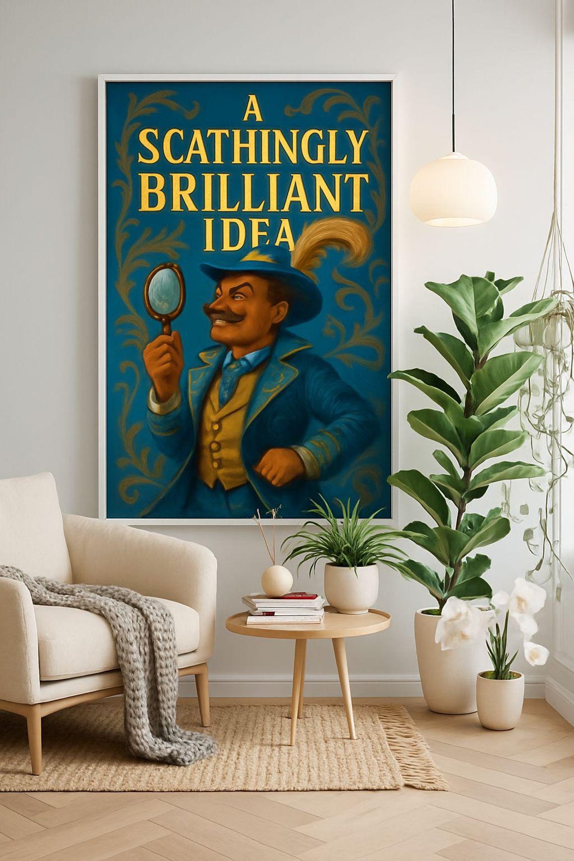 A Scathingly Brilliant Idea Funny Gentleman Quote Art Poster