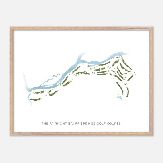 The Fairmont Banff Springs Golf Course In Canada Modern Watercolor Map Golfer Gift Golf Wall Art Golf Poster Print