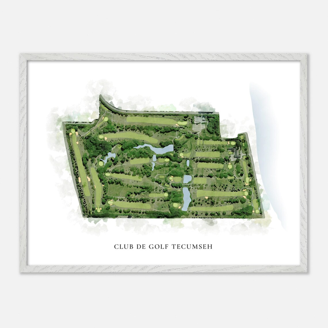Club De Golf Tecumseh Gatineau Canada Classic Watercolor Poster - Image 3