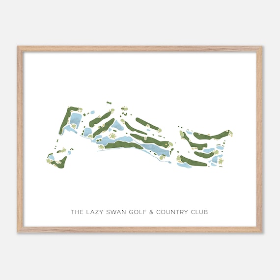 The Lazy Swan Golf and Country Club Saugerties New York Watercolor Poster