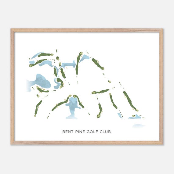 Bent Pine Golf Club In Vero Beach Florida Modern Watercolor Map Golfer Gift Golf Wall Art Golf Poster Print Course Layout