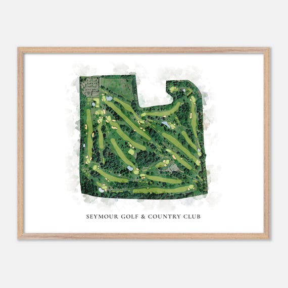 Seymour Golf Country Club In Canada Classic Watercolor Map Golfer Gift Golf Wall Art Golf Poster Print Course Layout