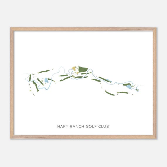 Hart Ranch Golf Club In Rapid City South Dakota Modern Watercolor Map Golfer Gift Golf Wall Art Golf Poster Print Course Layout