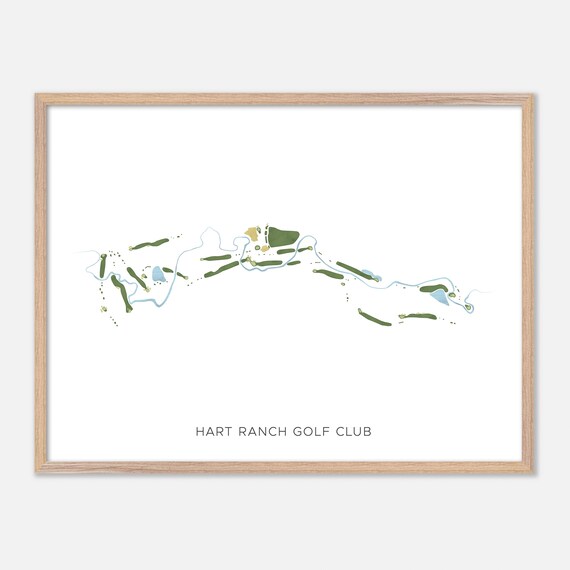 Hart Ranch Golf Club Rapid City South Dakota Modern Watercolor Map Poster
