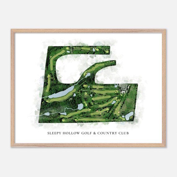 Sleepy Hollow Golf & Country Club Canada Classic Watercolor Golf Map Poster