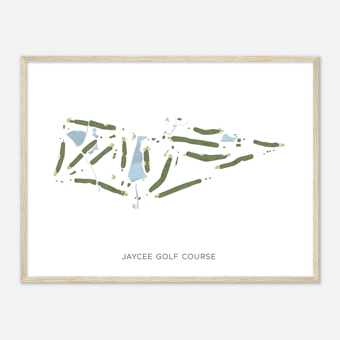 Jaycee Golf Course Ohio Modern Watercolor Map Golfer Gift Golf Wall Art Golf Poster Print Course Layout