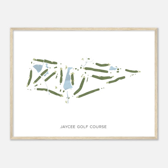 Jaycee Golf Course Ohio Modern Watercolor Map Golfer Gift Golf Wall Art Golf Poster Print Course Layout