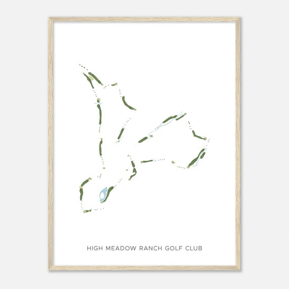 High Meadow Ranch Golf Club Texas Modern Watercolor Map Golfer Gift Golf Wall Art Golf Poster Print Course Layout