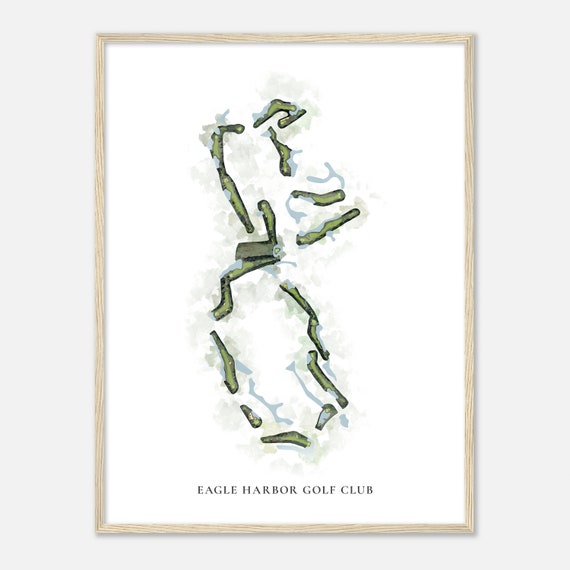 Eagle Harbor Golf Club Florida Classic Watercolor Map Golfer Gift Golf Wall Art Golf Poster Print Course Layout