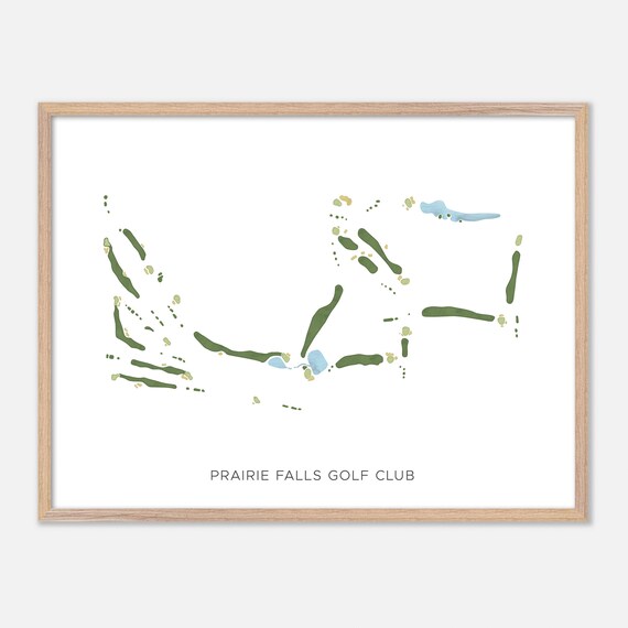 Prairie Falls Golf Club Idaho Minimalist Golf Course Map Poster