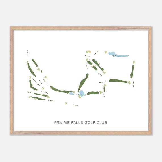Prairie Falls Golf Club In Post Falls Idaho Modern Watercolor Map Golfer Gift Golf Wall Art Golf Poster Print Course Layout